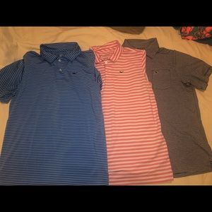 Lot of 3 Vineyard Vines polos - boys medium